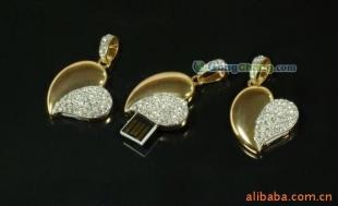 供應上海市珠寶心型U盤 高貴大方，彰顯您的身份